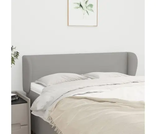 Galvūgalis Su Auselėmis,Šviesiai Pilkos,147X23X78/88cm Audinys