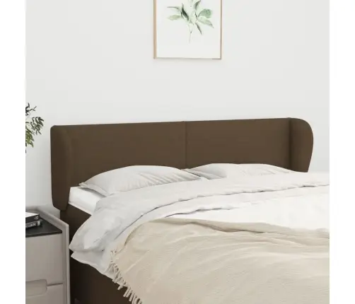 Galvgalis Ar Malām, 147X23X78/88 Cm, Tumši Brūns Audums Vidaxl