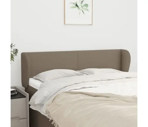 Galvgalis Ar Malām, 147X23X78/88 Cm, Pelēkbrūns Audums Vidaxl