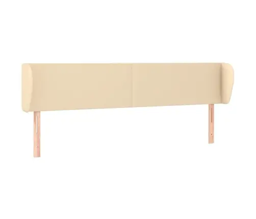 Galvgalis Ar Malām, 183X23X78/88 Cm, Krēmkrāsas Audums Vidaxl