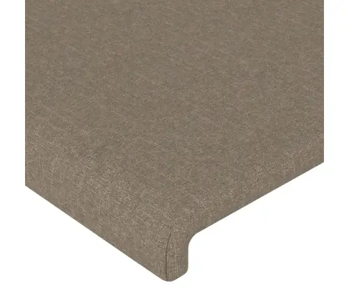 Galvgalis Ar Malām, 203X23X78/88 Cm, Pelēkbrūns Audums Vidaxl