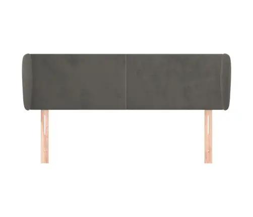 Galvūgalis Su Auselėmis, Tamsiai Pilkos,147X23X78/88cm Aksomas