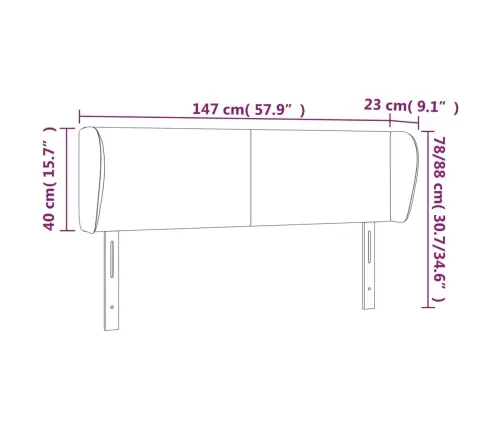 Voodipeats Servadega, Must, 147X23X78/88 cm Samet Voodipeats Servadega, Must, 147X23X78/88 cm Samet