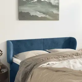 Galvgalis Ar Malām, Tumši Zils Samts, 147X23X78/88 Cm Vidaxl