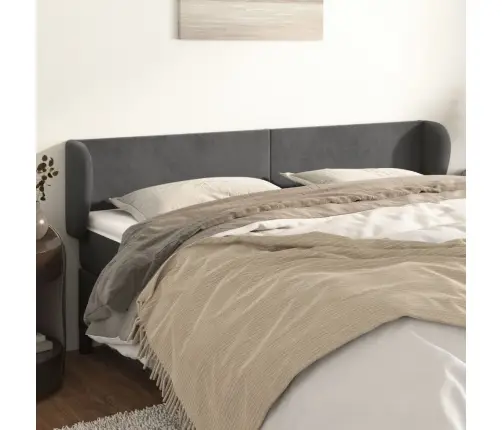 Voodipeats Servadega, Tumehall, 163X23X78/88 cm Samet