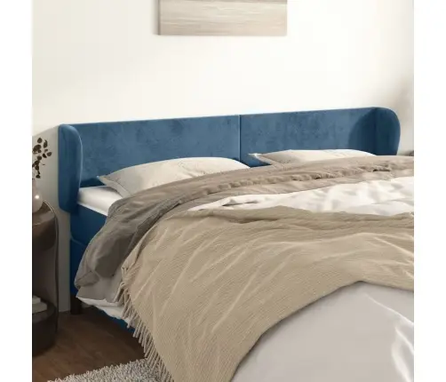 Galvgalis Ar Malām, Tumši Zils Samts, 183X23X78/88 Cm Vidaxl