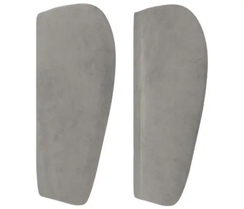 Galvūgalis Su Auselėmis,Šviesiai Pilkos,203X23X78/88cm Aksomas Galvūgalis Su Auselėmis,Šviesiai Pilkos,203X23X78/88cm Aksomas