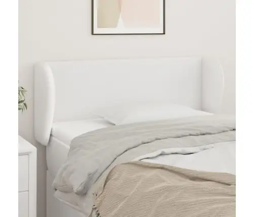 Voodipeats Servadega, Valge, 93X23X78/88 cm Kunstnahk