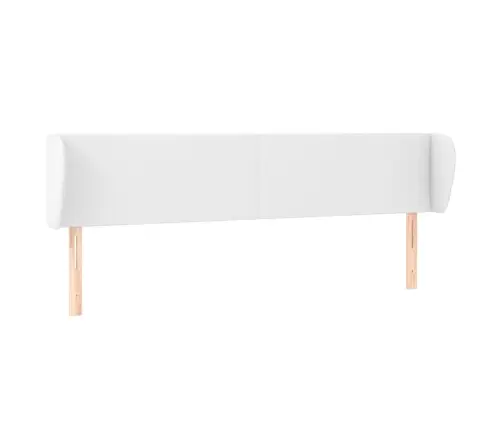 Galvgalis Ar Malām, 183X23X78/88 Cm, Balta Mākslīgā Āda Vidaxl