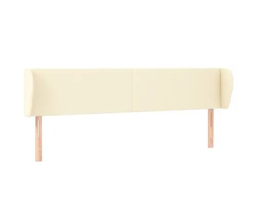 Galvgalis Ar Malām, 183X23X78/88 Cm, Krēmkrāsas Mākslīgā Āda Vidaxl