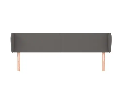 Galvūgalis Su Auselėmis, Pilkos,183X23X78/88cm Dirbtinė Oda