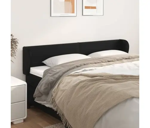 Galvgalis Ar Malām, 203X23X78/88 Cm, Melna Mākslīgā Āda Vidaxl