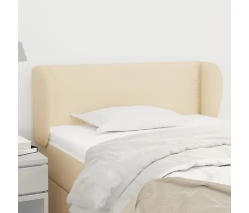 Galvgalis Ar Malām, 103X23X78/88 Cm, Krēmkrāsas Audums Vidaxl