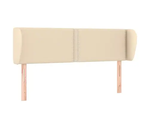 Galvgalis Ar Malām, 147X23X78/88 Cm, Krēmkrāsas Audums Vidaxl