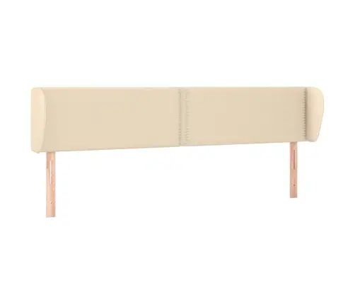 Galvgalis Ar Malām, 183X23X78/88 Cm, Krēmkrāsas Audums Vidaxl