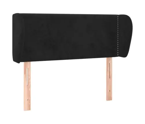 Voodipeats Servadega, Must, 83X23X78/88 cm Samet