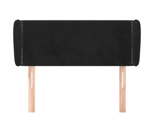 Voodipeats Servadega, Must, 83X23X78/88 cm Samet