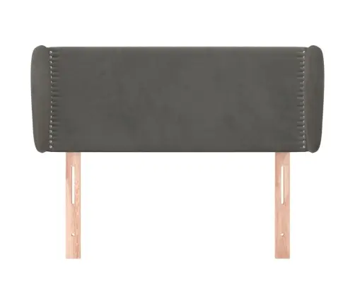 Galvgalis Ar Malām, Tumši Pelēks Samts, 93X23X78/88 Cm Vidaxl