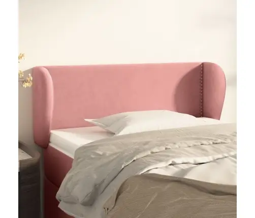 Galvgalis Ar Malām, Rozā Samts, 103X23X78/88 Cm Vidaxl