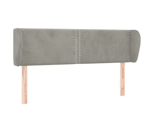 Galvgalis Ar Malām, Gaiši Pelēks Samts, 147X23X78/88 Cm Vidaxl