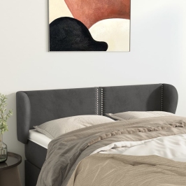 Voodipeats Servadega, Tumehall, 147X23X78/88 cm Samet
