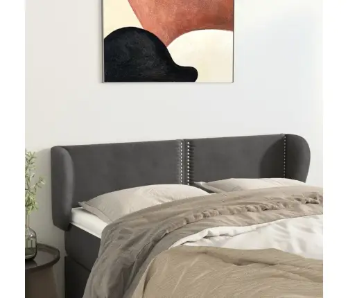 Voodipeats Servadega, Tumehall, 147X23X78/88 cm Samet