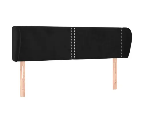 Voodipeats Servadega, Must, 147X23X78/88 cm Samet