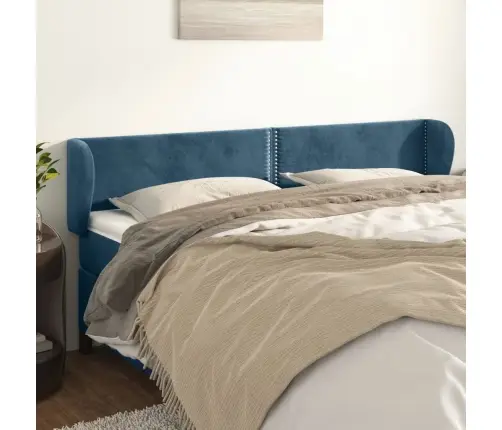 Voodipeats Servadega, Tumesinine, 183X23X78/88 cm Samet