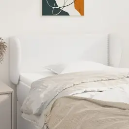 Galvgalis Ar Malām, 83X23X78/88 Cm, Balta Mākslīgā Āda Vidaxl