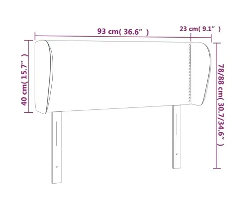 Galvgalis Ar Malām, 83X23X78/88 Cm, Melna Mākslīgā Āda Vidaxl Galvgalis Ar Malām, 83X23X78/88 Cm, Melna Mākslīgā Āda Vidaxl