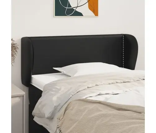 Galvgalis Ar Malām, 103X23X78/88 Cm, Melna Mākslīgā Āda Vidaxl