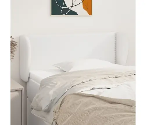 Galvgalis Ar Malām, 103X23X78/88 Cm, Balta Mākslīgā Āda Vidaxl