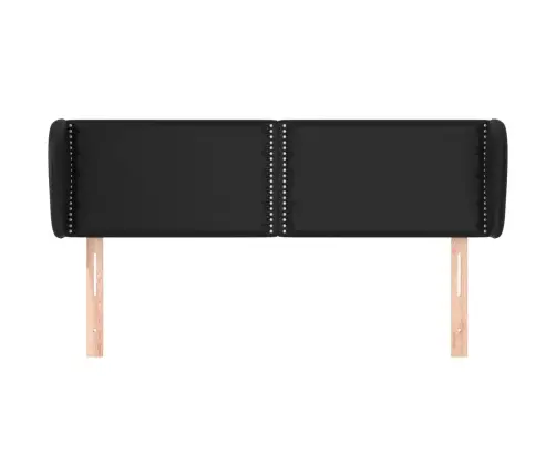 Voodipeats Servadega, Must, 147X23X78/88 cm Kunstnahk