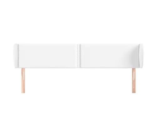 Galvūgalis Su Auselėmis, Baltos,183X23X78/88cm Dirbtinė Oda