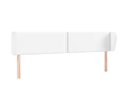 Galvgalis Ar Malām, 203X23X78/88 Cm, Balta Mākslīgā Āda Vidaxl