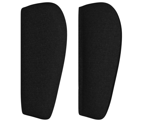 Galvgalis Ar Malām, 83X23X78/88 Cm, Melns Audums Vidaxl