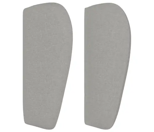 Galvūgalis Su Auselėmis,Šviesiai Pilkos,147X23X78/88cm Audinys