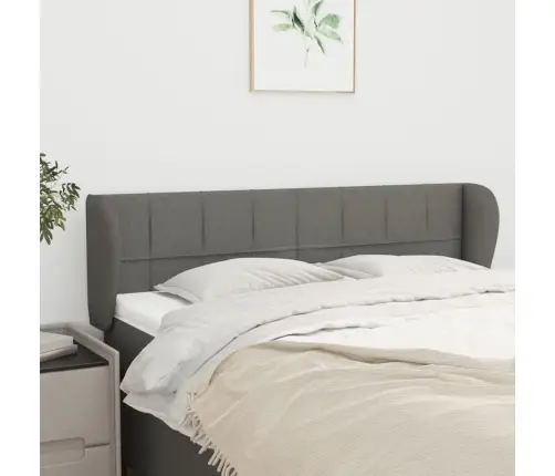 Galvgalis Ar Malām, 147X23X78/88 Cm, Tumši Pelēks Audums Vidaxl