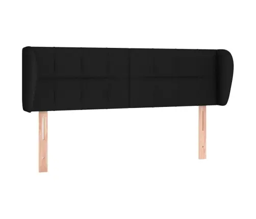 Galvgalis Ar Malām, 147X23X78/88 Cm, Melns Audums Vidaxl