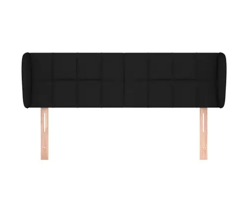 Galvgalis Ar Malām, 147X23X78/88 Cm, Melns Audums Vidaxl