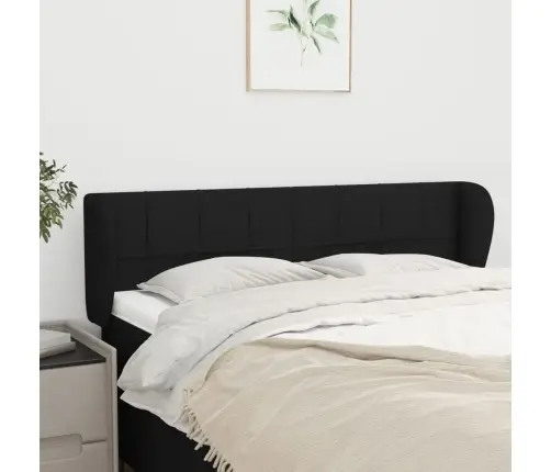 Galvgalis Ar Malām, 147X23X78/88 Cm, Melns Audums Vidaxl