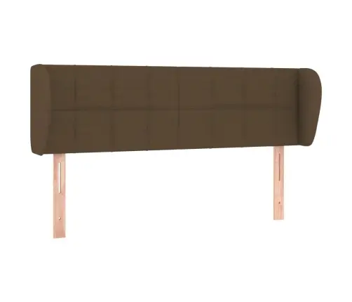 Galvgalis Ar Malām, 147X23X78/88 Cm, Tumši Brūns Audums Vidaxl Galvgalis Ar Malām, 147X23X78/88 Cm, Tumši Brūns Audums Vidaxl