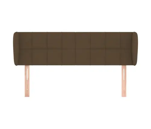 Galvgalis Ar Malām, 147X23X78/88 Cm, Tumši Brūns Audums Vidaxl Galvgalis Ar Malām, 147X23X78/88 Cm, Tumši Brūns Audums Vidaxl