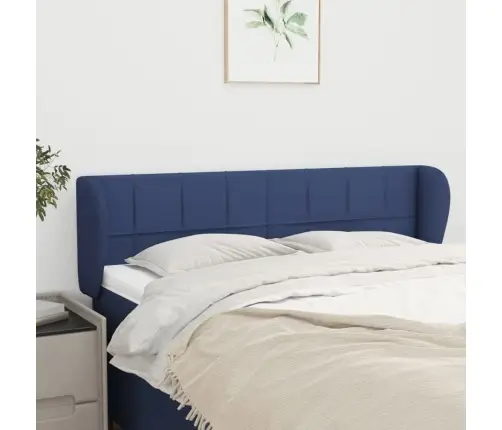 Galvgalis Ar Malām, 147X23X78/88 Cm, Zils Audums Vidaxl