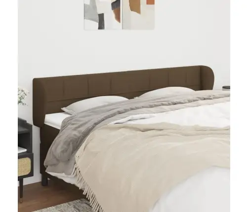 Galvgalis Ar Malām, 183X23X78/88 Cm, Tumši Brūns Audums Vidaxl