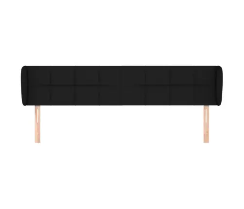 Galvgalis Ar Malām, 203X23X78/88 Cm, Melns Audums Vidaxl
