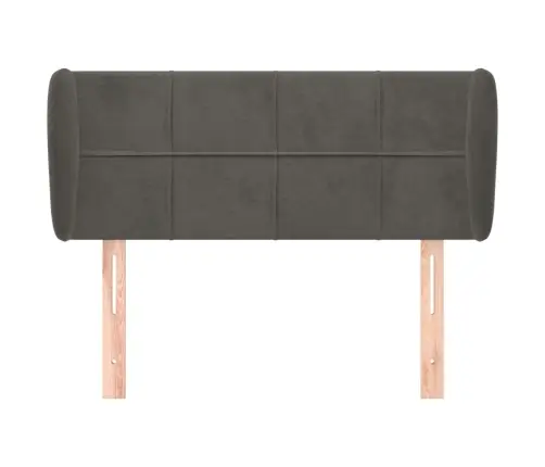 Galvūgalis Su Auselėmis, Tamsiai Pilkos,83X23X78/88cm Aksomas