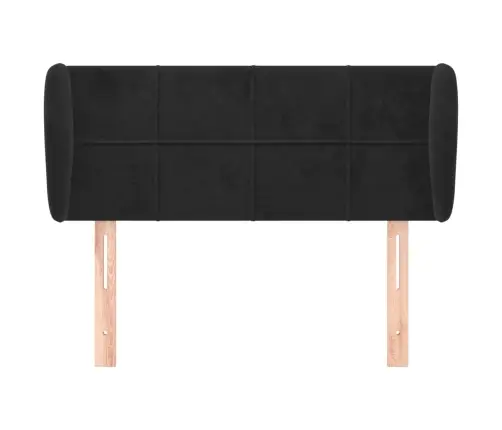 Galvūgalis Su Auselėmis, Juodos Spalvos,83X23X78/88 cm Aksomas