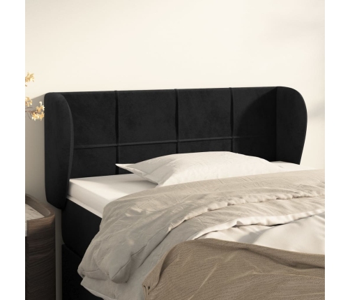 Galvgalis Ar Malām, Melns Samts, 93X23X78/88 Cm Vidaxl