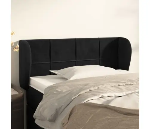 Galvgalis Ar Malām, Melns Samts, 93X23X78/88 Cm Vidaxl